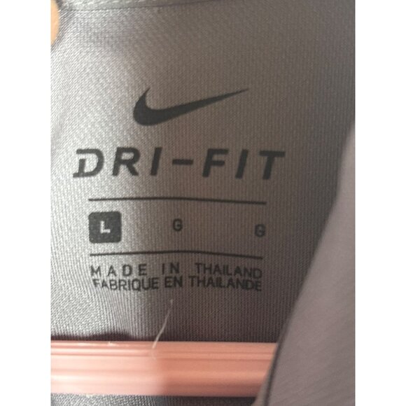 Nike Mens Dri-Fit Polo Shirt Gray Short Sleeve L - Picture 6 of 7